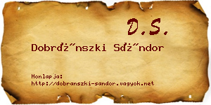 Dobránszki Sándor névjegykártya